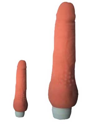 STOR FORSKJELL: Bildet viser forholdet mellom en mikropenis med en maksimal lengde p� 7,6 centimeter og en normal penis med en gjennomsnittslengde p� 14,7 centimeter.