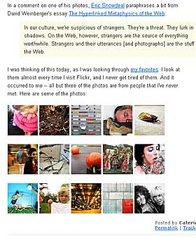 BLOGG: Flickr gj�r det enkelt � publisere bildene direkte i webbloggen din. Noe som gir s�rdeles pene dagb�ker.