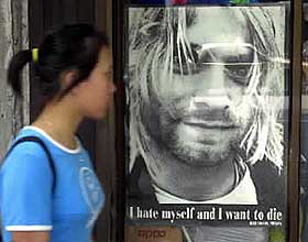 SELVMORD: I april 1994 tok Kurt Cobain sitt eget liv.