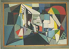 
Picasso-influert komposisjon fra 1951.
