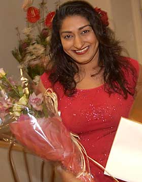  FIKK PRIS: Shabana Rehman fikk homsebladet Blikks sympatis�rpris, og hadde et noe spesielt �nske. Som hun fikk oppfylt.