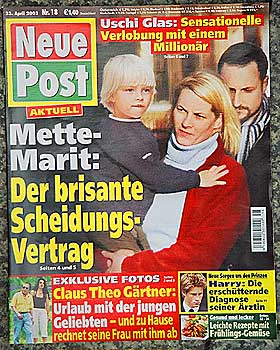 NEUE POST: Mette-Marit: Den �mt�elige skilsmissekontrakten.