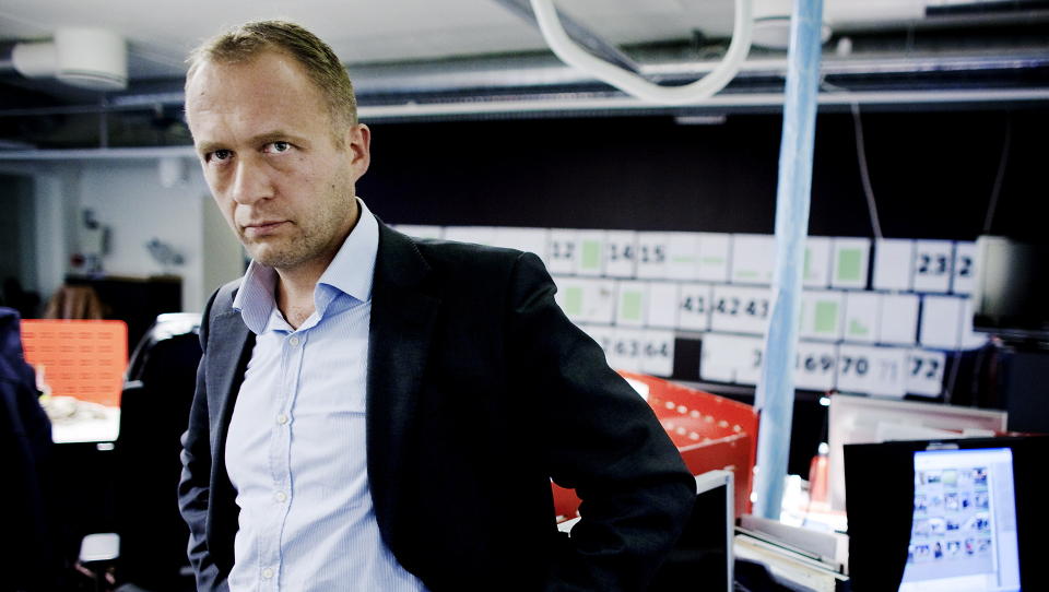 SIER OGS� OPP: Dagbladets kultur- og debattredakt�r Peter Raaum slutter i Dagbladet.   
Foto: Torbj�rn Gr�nning  / Dagbladet
