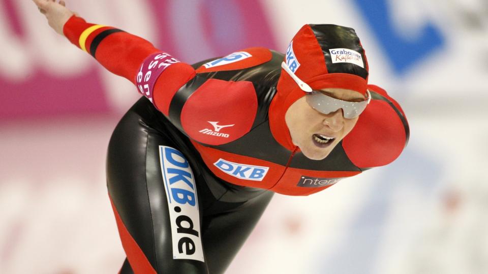 ENDELIG AVSLAG: Claudia Pechsteins varierende blodverdier koster henne en OL-deltakelse. Foto: AP/Colin E Braley