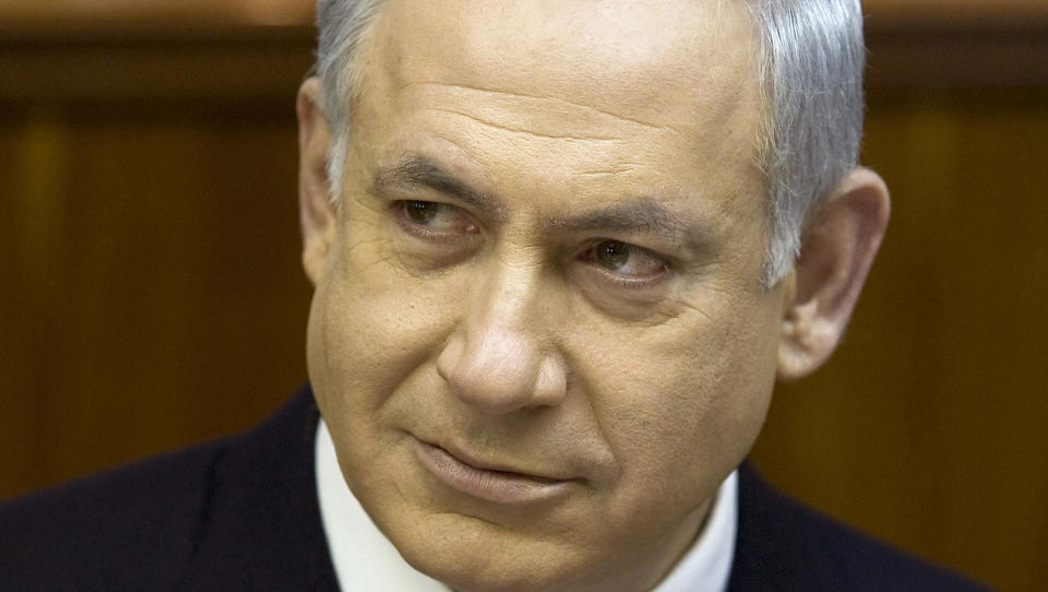 - BLOKKERER FREDSFORHANDLINGENE: Israels statsminister Benjamin Netanyahu. Foto: AFP/Dan Bality/Scanpix