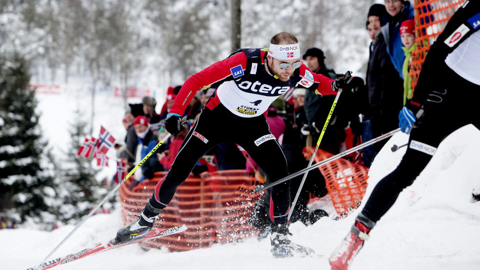 MELDTE FORFALL: Uten Tord Asle Gjerdalen p� laget m�tte de to br�drene hans ta til takke med en 64. plass p� dagens NM-stafett. Slikt f�r konsekvenser... 
Foto: STIAN LYSBERG SOLUM / SCANPIX