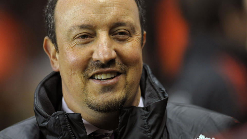 SERIE A-AKTUELL? Rafael Benitez smilte bred p� Molineux i g�r kveld - f�r avspark. Foto: AFP/PAUL ELLIS