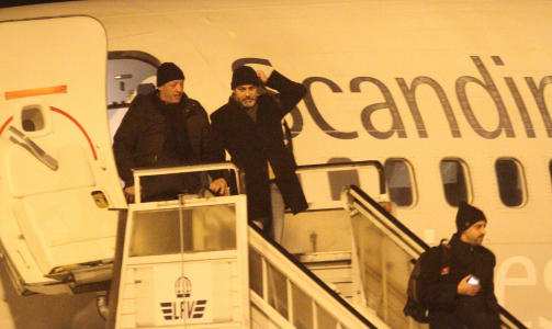 FL�Y SAS: Skuespiller George Clooney ankom �stersund med vanlig rutefly. Foto: Simon Brygg/�stersund Photography