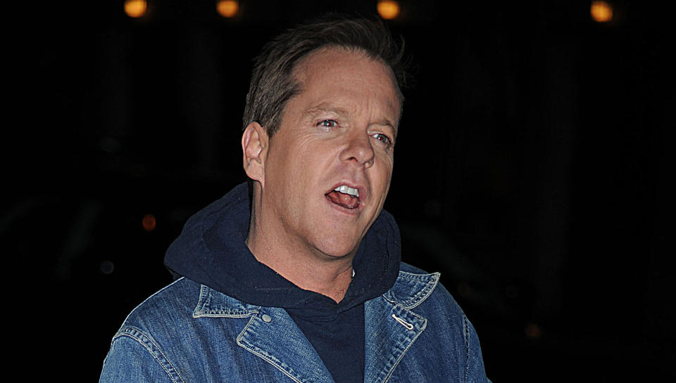 LOPPET FOR FEM MILLIONER: Kiefer Sutherland stolte p� kveghandleren. Foto: STELLA PICTURES
