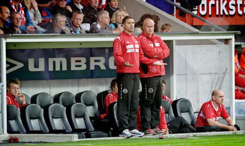 TILBAKE: Tom Freddy Aune og assistent Joachim Jonsson f�r hovedansvaret p� permanent basis i Fredrikstad.Foto: SCANPIX/Linn Cathrin Olsen