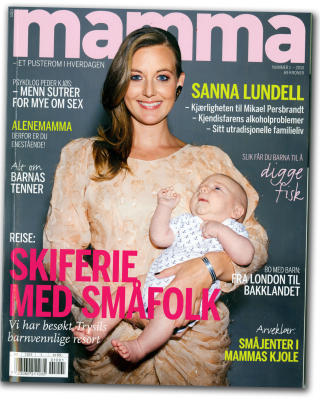 SNAKKER UT: Sanna Lundell i den nye utgaven av Mamma. Faksimile: MAMMA