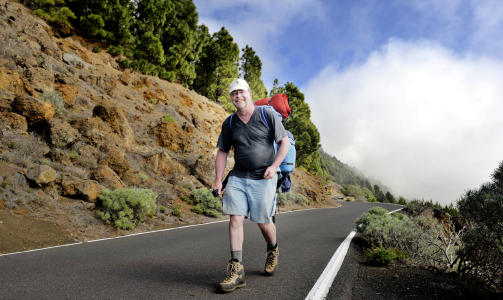  P� FOTTUR:  Matthias Overbeck fra Schwarzwald er p� fottur p� El Hierro.