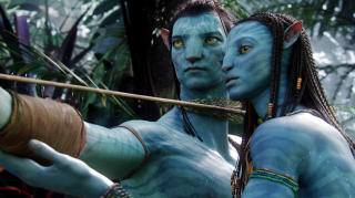 LIGNER P� MENNESKER: N�r vi ser for oss intelligent liv p� andre planeter ligner de ofte p� mennesker. Men dette menneskeskapte bildet av andre typer intelligent liv er bare fri fantasi. Dette er fra superhiten Avatar. Foto: AP Photo/20th Century Fox
