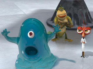 INTELLIGENT LIV? Om vi finner en kommuniserende sivilisasjon et annet sted i galaksen, blir det uansett vanskelig � snakke med dem. Avstandene er enorme. Fra filmen Monsters vs. Aliens. Foto: Filmweb