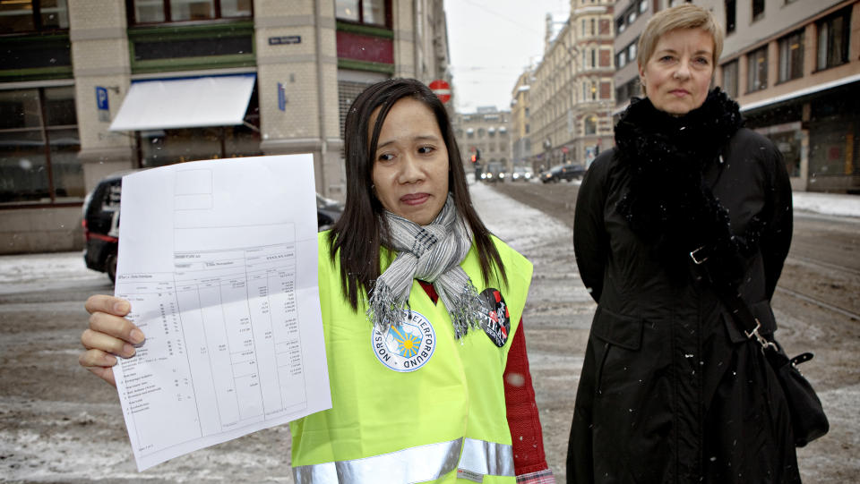 VIL HA RETTFERDIGHET: Sykepleier Ronali Catalon (40) jobber p� Paulus sykehjem i Oslo og trives, med gode kolleger og et bra arbeidsmilj�, forteller hun. Samtidig mener hun l�nna  ikke er rettferdig. Foto: Lars Eivind Bones/Dagbladet