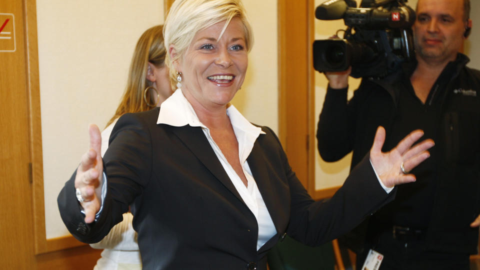 KRITISK: Partileder i Frp Siv Jensen sier at klimaendringer alltid har funnet sted. Foto: Cornelius Poppe / Scanpix