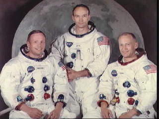 F�RSTEMENN: Apollo 11-astronautene (f.v.) Neil Armstrong, Michael Collins og Buzz Aldrin. Foto: NASA