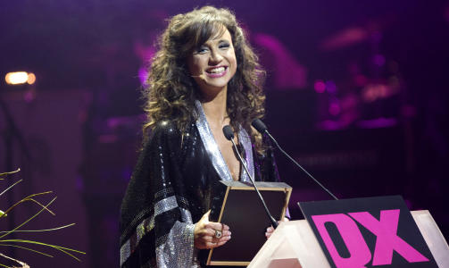 VERTINNE FOR KVELDEN: Var den popul�re komikeren og TV-personligheten Petra Mede.