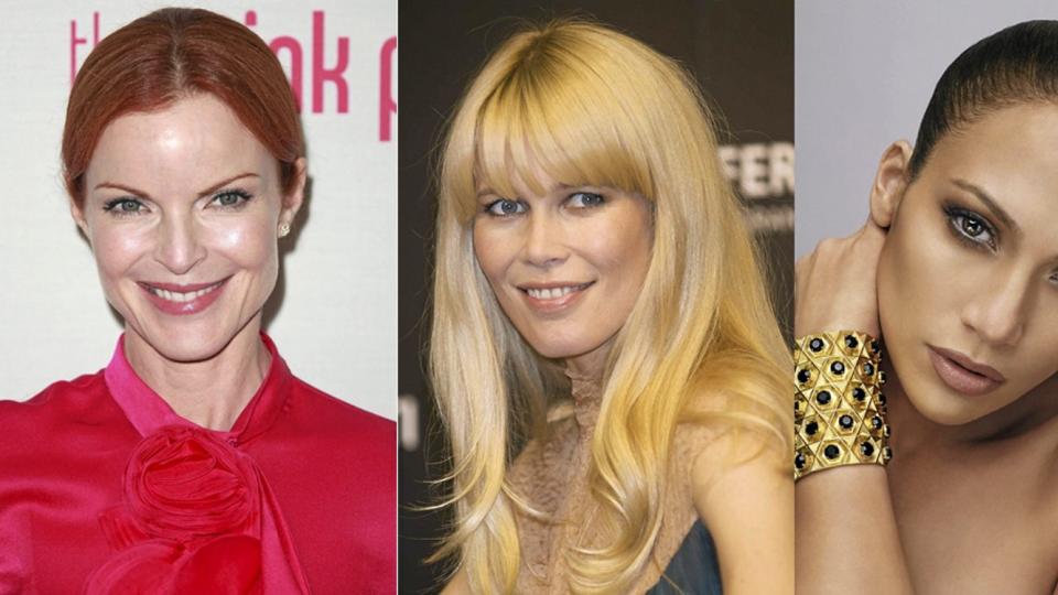 HUDTONER: Marcia Cross er lys i huden, Claudia Chiffer er mer gyllen, og latinobabe Jennifer Lopez har olivenfarget hudtone.