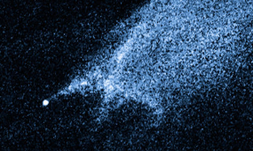 N�RBILDE: Blant annet mener astronomer at frav�ret av gass i halen indikerer at dette ikke dreier seg om en komet. Foto: NASA/ESA/Z. Levay (STScI)