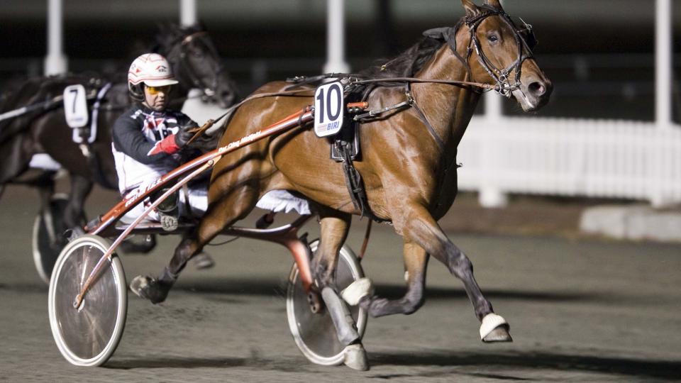 H�ITOMT KJ�RER BIL. Mc Laren er kjent i Formel 1-sporten. Onsdag kj�rer H�itomt bilen som har en toppsjanse i V65-spillet. Foto: HESTEGUIDEN.COM.
