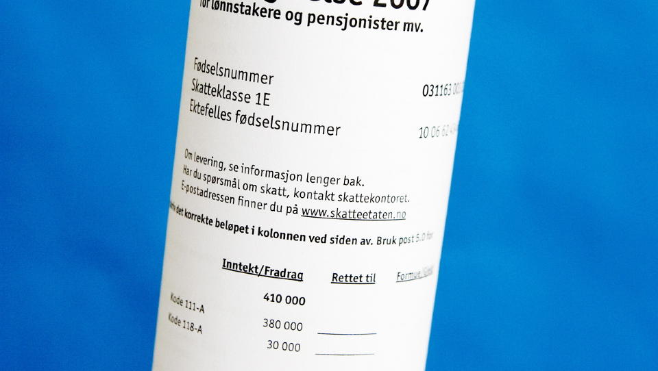 OFFENTLIG: Inntekt, skatt og formue for alle nordmenn offentliggj�res �rlig. N� �nsker stortingsflertallet begrensninger. Foto: Torbj�rn Gr�nning / Dagbladet