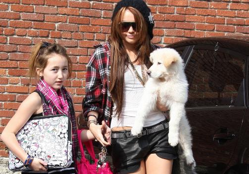 SAMMEN MED STORES�STER: Noahs s�ster, Miley Cyrus, er blitt superstjerne med ungdomssuksessen Hannah Montana. Foto: STELLA PICTURES