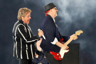 OVER TOPPEN: The Who, her ved Roger Daltrey og Pete Townsend. Foto: Chris Graythen/Getty Images/AFP