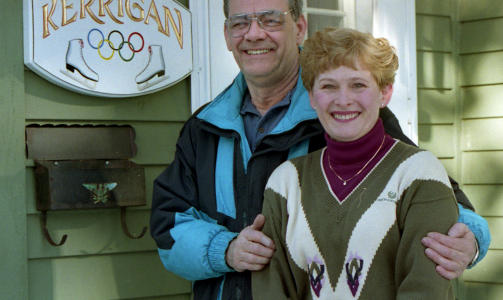 D�DE: Daniel Kerrigan d�de etter en sl�sskamp med s�nnen 24. januar. Her sammen med kona Brenda. Foto: AP/SCANPIX