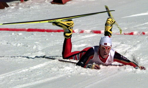 �TTENDE OL-GULL: Bj�rn D�hlie tok seg helt ut p� femmila i Nagano i 1997. Foto: Dagbladet