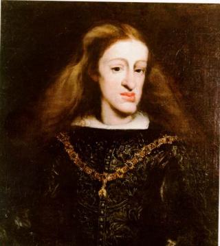 UTSTRAKT INNGIFTE: De spanske habsburgerne var kjent for � gifte seg med hverandre. Kong Carlos II ble den siste av dem. Han var tilbakest�ende og steril, antakelig var inngifte �rsaken til problemene hans. Foto: WIKIMEDIA