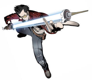 EN OTAKU-PARODI: Travis Touchdown fra �No More Heroes�.
