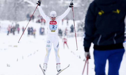 TEKNIKER: Charlotte Kalla er lett og teknisk. 
Foto: Cornelius Poppe, Scanpix