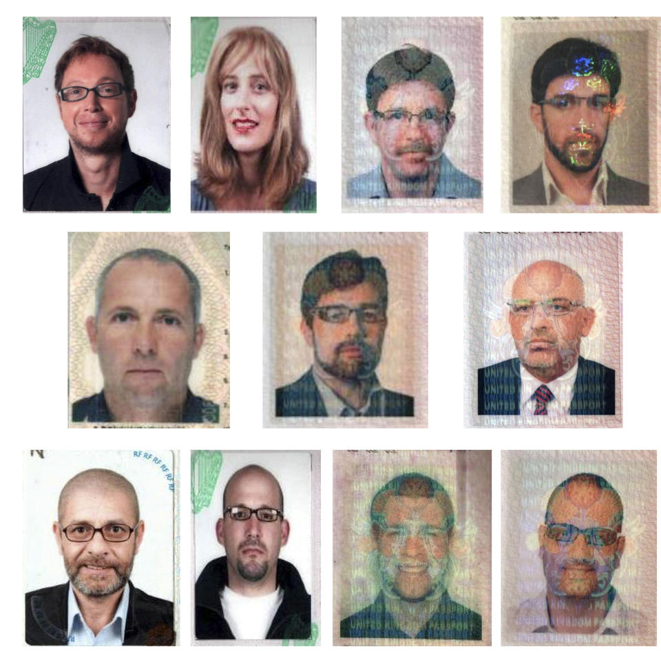 DE MISTENKTE: Dette er navn og bilde p� noen av de11 mistenkte. Fra venstre: Evan Dennings (irsk), Gail Folliard (irsk), James Leonard Clark (britisk), Jonathan Louis Graham (britisk), Michael Bodenheimer (tysk), Paul John Keeley (britisk), Michael Lawrence Barney (britisk), 
Peter Elvinger (fransk), Kevin Daveron (irsk), Melvyn Adam Mildiner (britisk), Stephen Daniel Hodes (britisk). Foto: AP Photo/Dubai Ruler's Media Office/SCANPIX