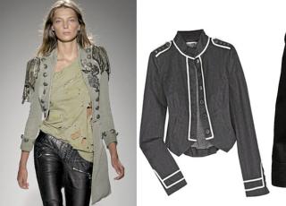 FRA VENSTRE: Catwalken til Balmain, jakke fra Alice by Temperley (kr 2741), jakke fra Vila (kr 459). Foto: Stella, Net-a-porter, Nelly