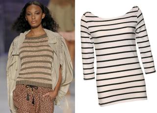 FRA VENSTRE: Catwalken til Etro, topp fra Serious Sally by Rut m.fl. (kr 149), kjole fra Prim i am (kr 695). Foto: Stella, Nelly