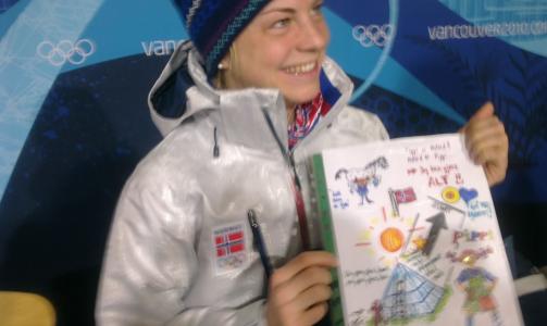 TEGNET SEG SELV SOM PIPPI: Etter sitt f�rste m�te med idrettspsykolog Brit Tajet-Foxell. MMS-foto: Sigve Kvamme
