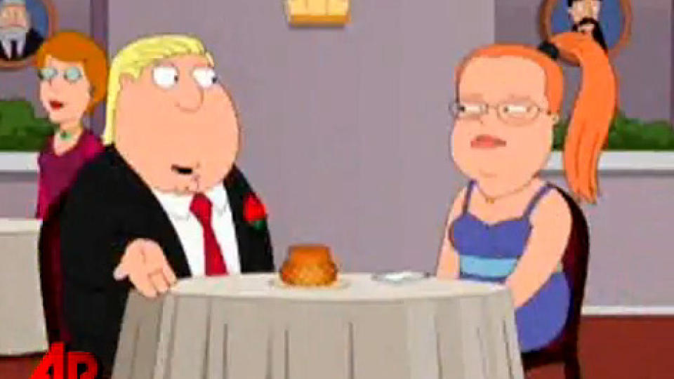 DOWNS-DATE: I den siste �Family Guy�-episoden g�r Chris p� date med ei jente som har Downs syndrom. Foto: FOX/AP/via Youtube
