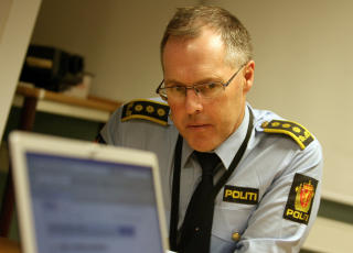 HOLDT PRESSEBRIEF: 
Politiinspekt�r Magnar Pedersen i Vestfold politidistrikt.
Foto: Trond Reidar Teigen / Scanpix