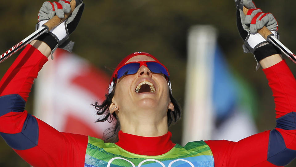 GULLJENTA: Marit Bj�rgen tok gull p� den klassiske sprinten. Foto: Matthias Schrader, AP/Scanpix