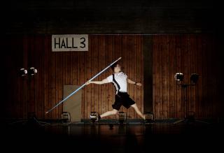 HARDT � V�RE SPYDKASTER: Andreas Thorkildsen under vintertrening p� idrettsh�gskolen.