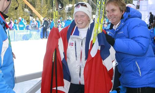 R�RT: Tora Berger vil for alltid v�re i sportshistorieb�kene etter OL-gullet.
Foto: Heiko Junge / Scanpix