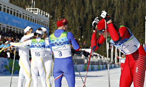 11.MANN: Petter Northug etter m�lgang p� dagens tremil med skibytte. Foto:ARNT E. FOLVIK