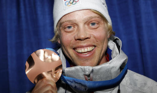 FIKK MEDALJEN I NATT: Audun Gr�nvold etter medaljeseremonien. Foto: Lise �serud / Scanpix
