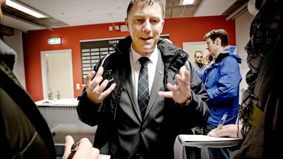 HENTER ANGRIPER FRA DANMARK: Molde-trener Kjell Jonevret styrker angripet med enda en spiss p� l�n fra Danmark. Foto: Linn Cathrin Olsen / Scanpix
