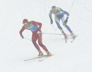 TESTET MOTSTANDEN: Petter Northug under stafetten.
Foto: Lise �serud / Scanpix