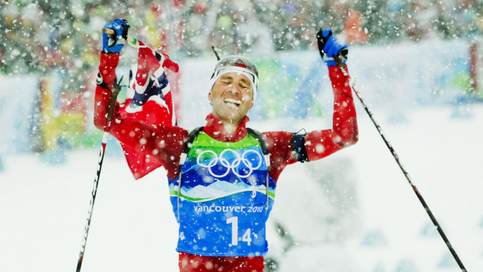 BEDRE GLID OG BEDRE F�LELSE: Ole Einar Bj�rndalen sikret Norge gullmedalje i skiskytterstafetten i Whistler Olympic Park under OL i Vancouver 2010 i Canada fredag. P� nye superski. Foto: Heiko Junge / Scanpix