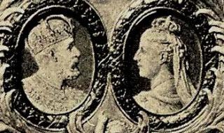 BRUKTE KRONENE: Kong Oscar II og dronning Sofia med kronene p� hodet. Foto: WIKIMEDIA