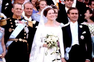 DANIEL-PARALLELLEN: Kronprinsesse Margrethe giftet seg med Henrik de Laborde de Monpezat i 1967. Han er fransk lavadel, og ville ikke blitt godkjent som kongelig i gamle dager. Men de to fikk godkjennelsen og han ble prins da de to giftet seg. Foto: Per Pejstrup/Scanpix