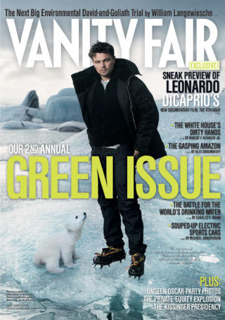 FORSIDEBJ�RN: For tre �r siden delte Knut forsiden med Leonardo di Caprio. Faksimile: Vanity Fair